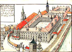 Stift S. Vincenty von der Oderseite an zu sehen mit S. Claren Jungfrl. Closter - Klasztor w. Wincentego i klasztor Klarysek, widok od strony Odry